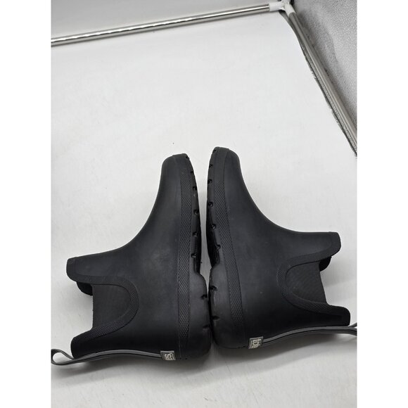 totes Everywear Boots Womens Size 8 Black Waterproof Rain Chelsea Rubber Ankle - Picture 7 of 10